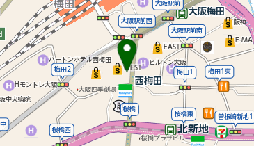 第二吉本ビルディング ヒルトンプラザ ウエスト・オフィスタワーの地図画像