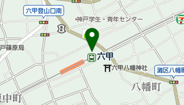 ステーションATM-Patsat(パッとサッと) 阪急六甲駅の地図画像