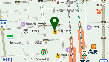 キャピタルコーヒー 高島屋高崎店の地図画像