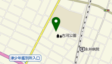 古河公園内テニスコートの地図画像