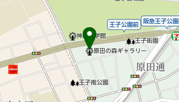 原田の森ギャラリーの地図画像