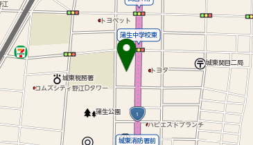 学生服リユースShopさくらや 城東店の地図画像