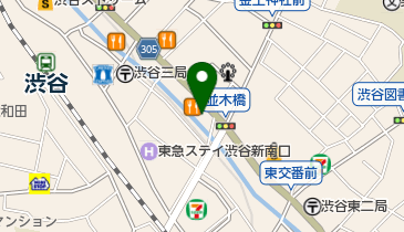 山下本気うどん 渋谷並木橋店の地図画像