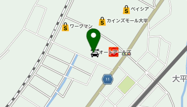 オートアールズ 大平モール店の地図画像