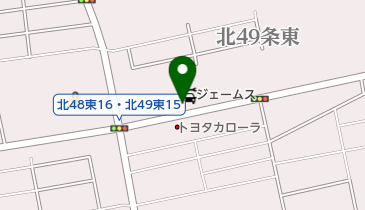 ジェームス 百合が原店の地図画像