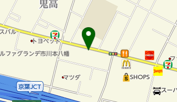 株式会社ヤナセ 市川支店/メルセデス・ベンツ市川の地図画像