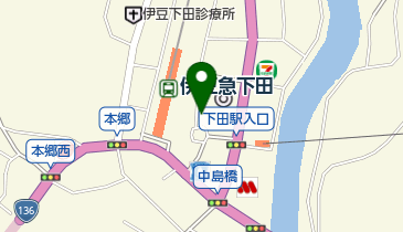 下田時計台 フロントの地図画像