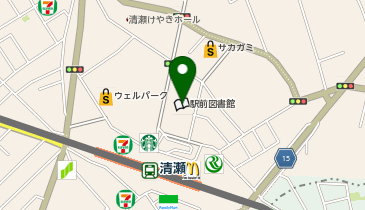 うさちゃんクリーニング 西友清瀬店の地図画像