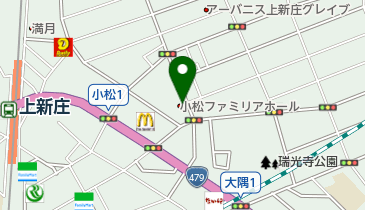 小松ファミリアホールの地図画像