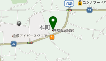 倉敷市民会館の地図画像