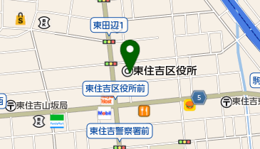 東住吉区民ホールの地図画像