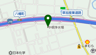 中根浄水場の地図画像