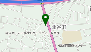 ストレージ王 草加北谷トランクルームの地図画像