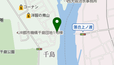 落合上渡船場(千島側)の地図画像