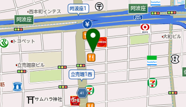 コジーナ邸 鶏白湯ラーメンと豪快な居酒屋料理&鍋 本町・阿波座 の地図画像