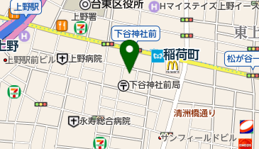 下谷神社の地図画像