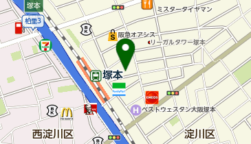 カルビ庵 塚本店の地図画像