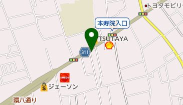 田柄動物病院の地図画像