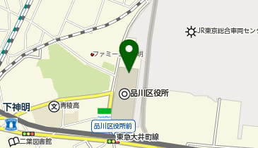 品川区役所 食堂の地図画像