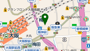 THREE(スリー) 阪急うめだ本店の地図画像