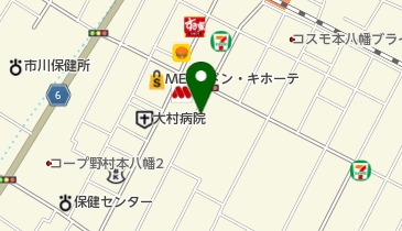 メガロス 本八幡の地図画像