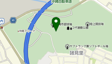 沖縄市コザ運動公園 屋内総合練習場の地図画像