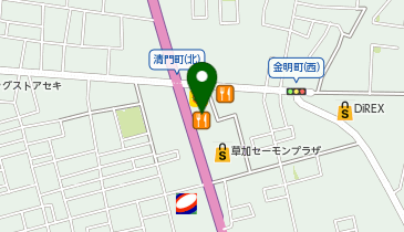 北海道生まれ 和食処とんでん 草加新田店の地図画像