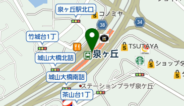 御座候 エキ・タカ泉ヶ丘店の地図画像