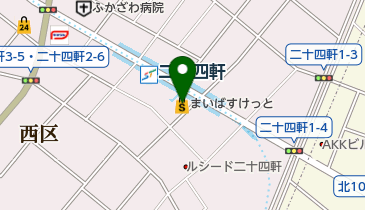 みずほ銀行 まいばすけっと二十四軒1条5丁目店出張所の地図画像