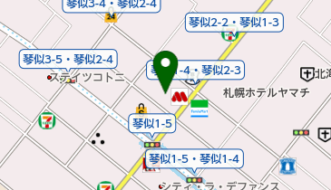 みずほ銀行 マックスバリュ琴似店出張所の地図画像