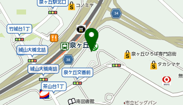ふとんのかわい 泉ヶ丘ひろば専門店街店の地図画像