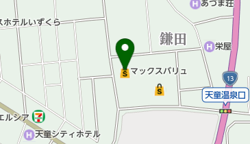みずほ銀行 マックスバリュ天童店出張所の地図画像