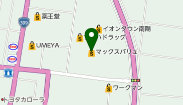 みずほ銀行 マックスバリュ南陽店出張所の地図画像