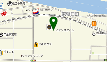 JAしまねATM イオン松江ショッピングセンター店の地図画像