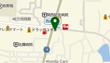 ジーンバイクス 枚方店の地図画像