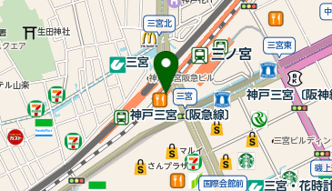 551蓬莱 JR三ノ宮駅店の地図画像