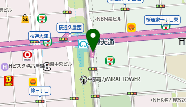 アトリエはるか 栄セントラルパーク店の地図画像