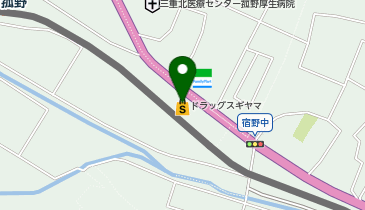 ドラッグスギヤマ 菰野店の地図画像