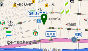 BLUE BOTTLE COFFEE(ブルーボトルコーヒー)神戸カフェの地図画像