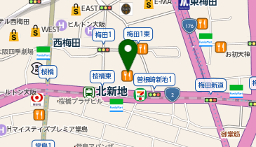 串かつでんがな 大阪駅前第2ビル店の地図画像