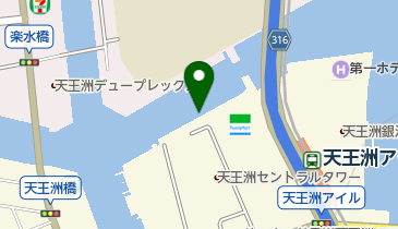 天王洲ピア桟橋の地図画像