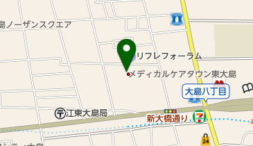 メディカルケアタウン東大島の地図画像