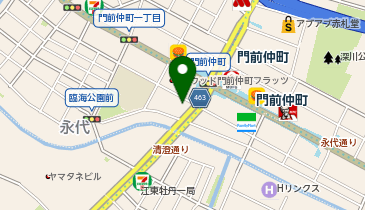 天ぷら酒場 上ル商店 門前仲町本店の地図画像
