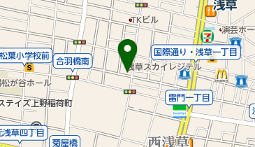 西浅草 黒猫亭の地図画像