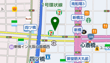 ヴォーグ学園 心斎橋校の地図画像