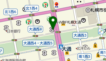 大通献血ルームの地図画像