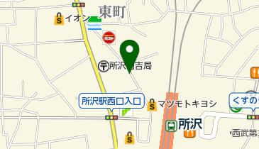 所沢プロペ通り 献血ルームの地図画像