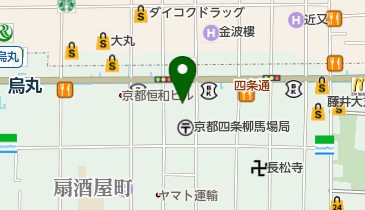 献血ルーム 四条の地図画像