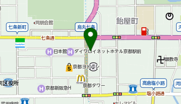 献血ルーム 京都駅前の地図画像