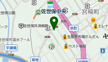 献血ルーム西海の地図画像